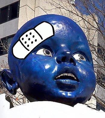 Blue Baby bandaged